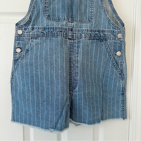 Madewell-Pinyon Shorts Overalls-Pinstripe Denim-Boxy Fit-Size S-NWT - Picture 3 of 7